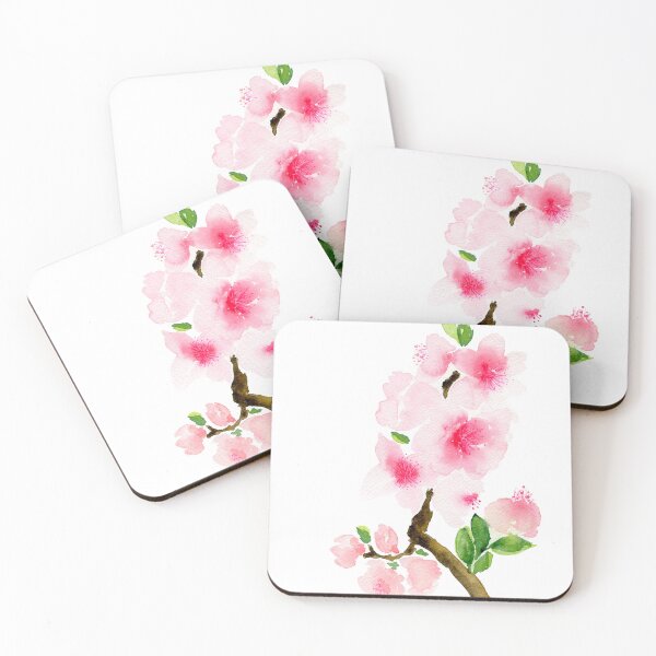 Item preview, Japanese cherry blossom tree watercolor painting designed and sold by AnissaF.