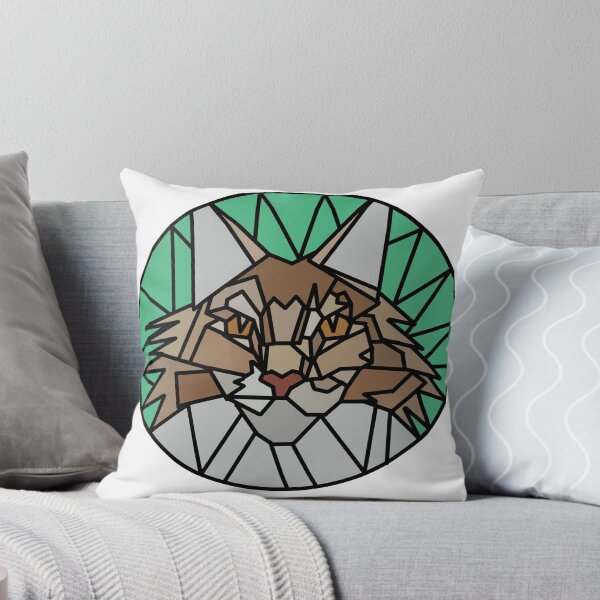 Item preview, Stained glass Maine Coon designed and sold by Entallya.