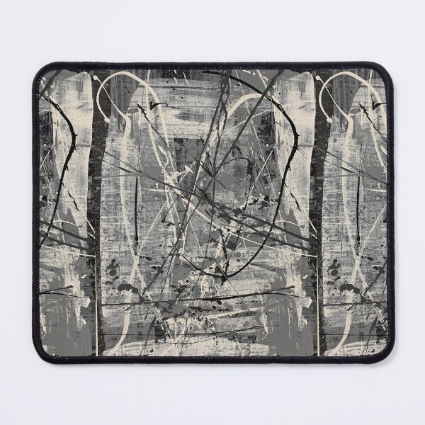 Item preview, "Dismally" Black, white and gray abstract painting designed and sold by IICents.