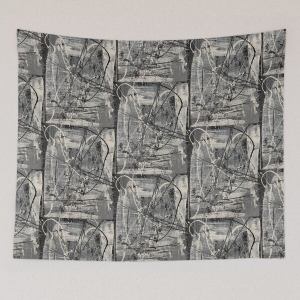 Item preview, "Dismally" Black, white and gray abstract painting  designed and sold by IICents.