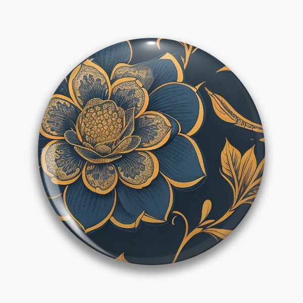 Item preview, Golden royal flowers pattern designed and sold by Tijanaworldwide.