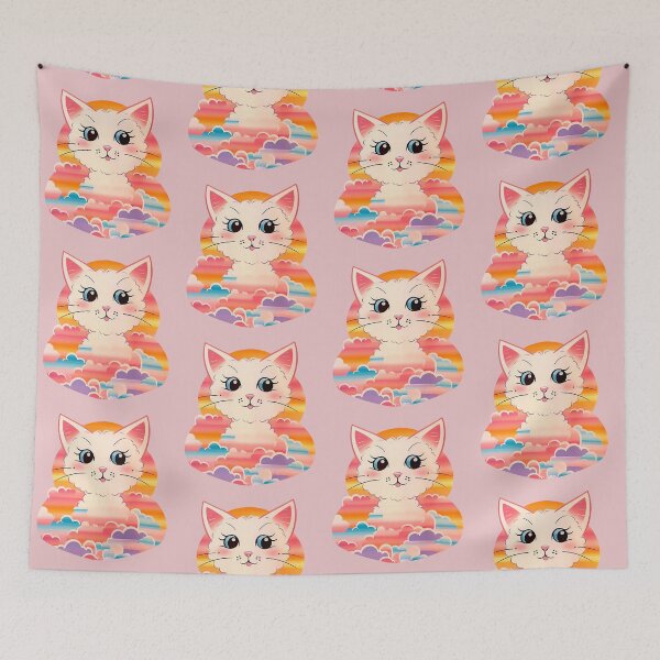 Item preview, Kawaii cat, cartoon cat, pastel colors, kitten, cat,  cat in pastel colors designed and sold by PRYMULLART.