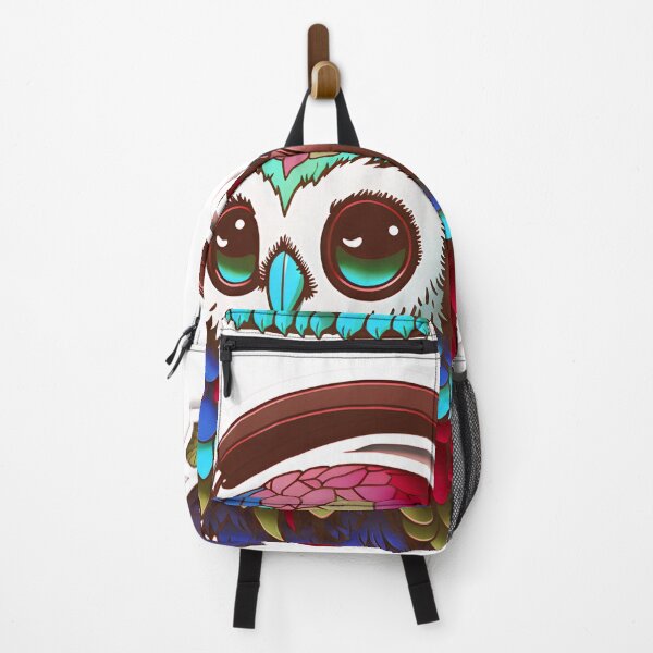 Item preview, Cute Adorable Owl Wearing Headphones Rainbow Colorful Pastel Vibrant Neon Red designed and sold by IHeartArts.