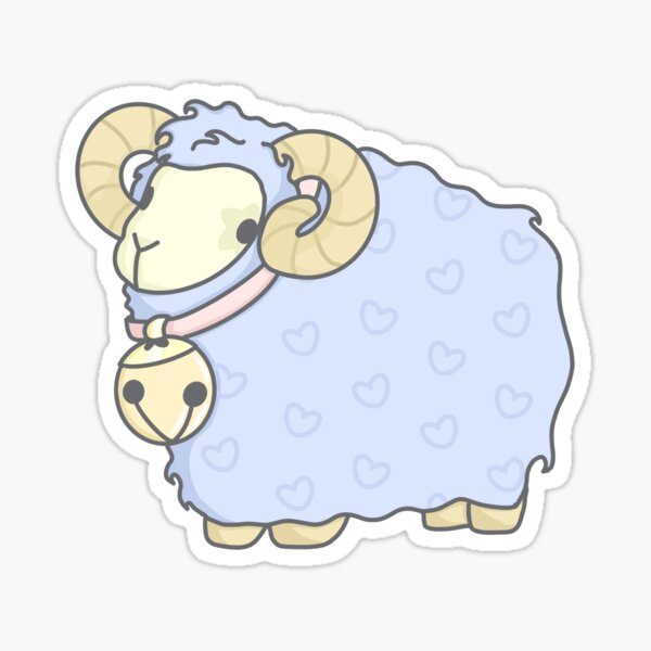 Kawaii Ram Glossy Sticker