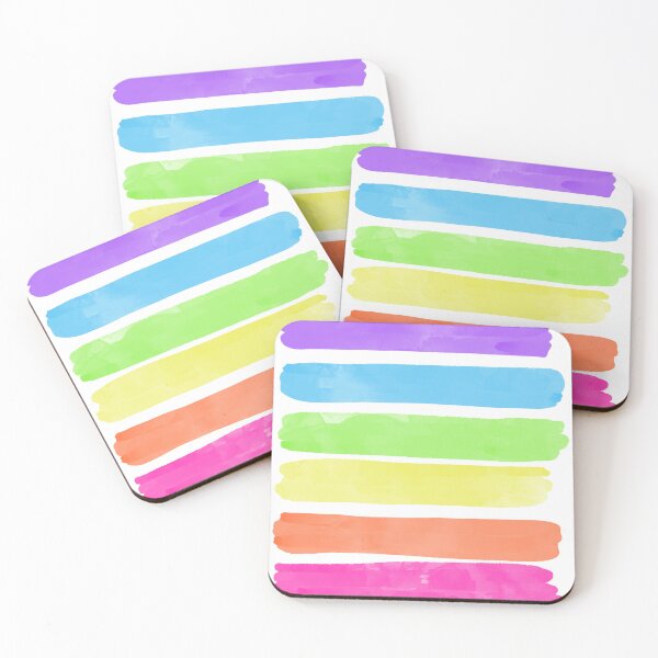 Item preview, Bright Rainbow Watercolor Stripes designed and sold by wordznart.