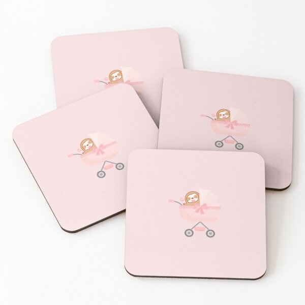 Item preview, Cute Pink Baby Carriage Sloth  designed and sold by theslothinme.