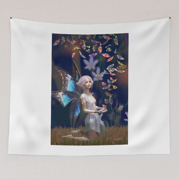 Item preview, Fairy with flowers and butterflies designed and sold by Fantasyart123.