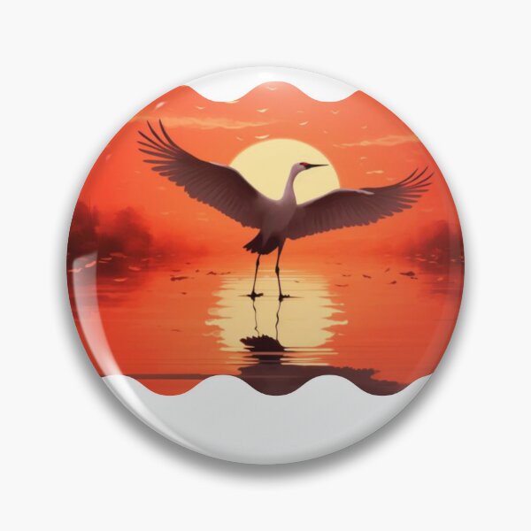 Item preview, Sunset,Lake and The Crane designed and sold by GoDelta.