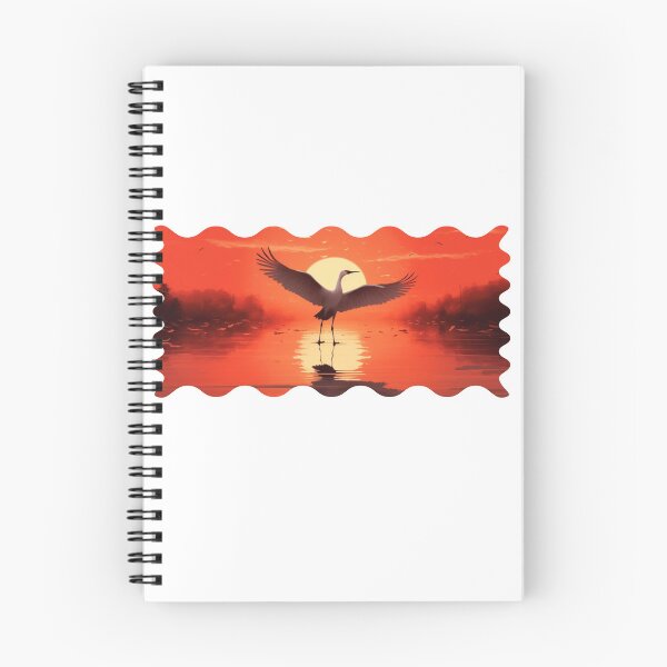 Item preview, Sunset,Lake and The Crane designed and sold by GoDelta.