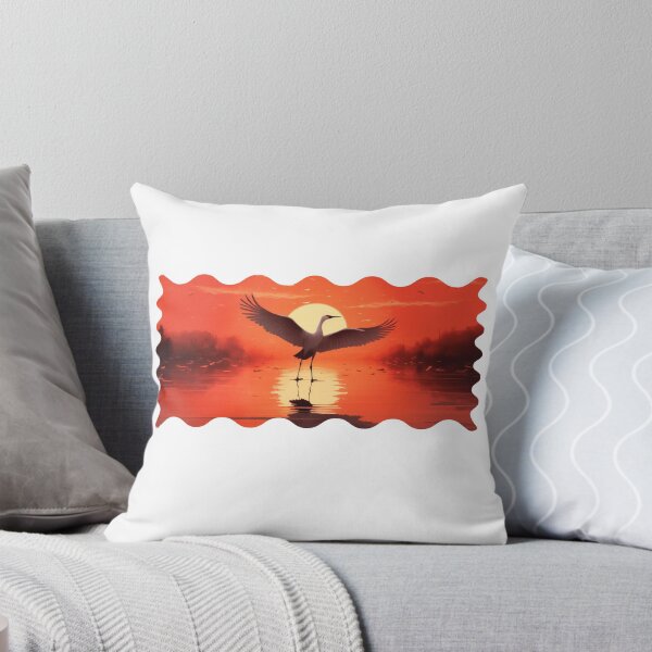 Item preview, Sunset,Lake and The Crane designed and sold by GoDelta.