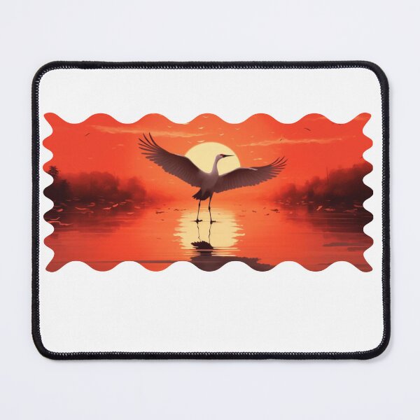 Item preview, Sunset,Lake and The Crane designed and sold by GoDelta.