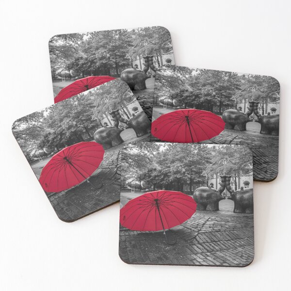 Item preview, Red umbrella with ottifants designed and sold by Stefans-Bilder.