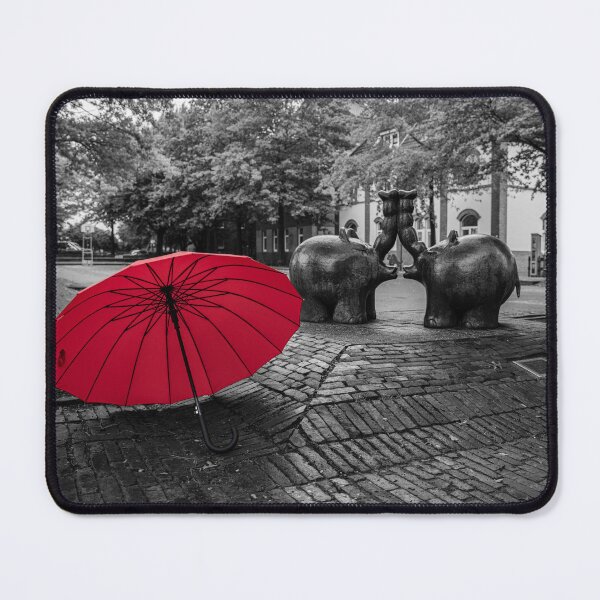 Item preview, Red umbrella with ottifants designed and sold by Stefans-Bilder.