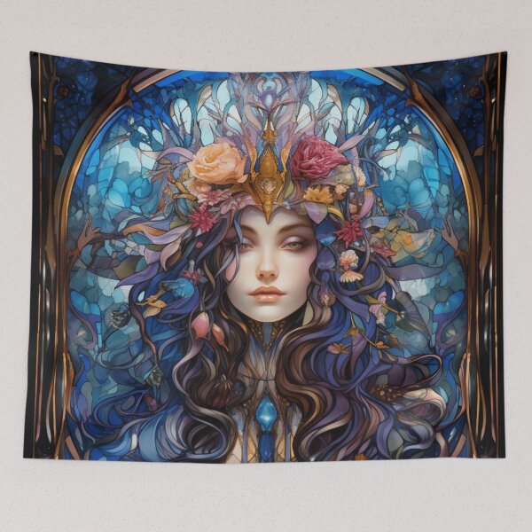 Item preview, Enchantress, Digital Stained Glass Art designed and sold by Jasby-Co.