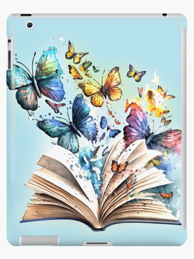 Funda y vinilo para iPad for Sale con la obra «Libro estético con mariposa  para la adicción a la lectura para amantes de los libros comunidad de libros  regalo de booktok» de