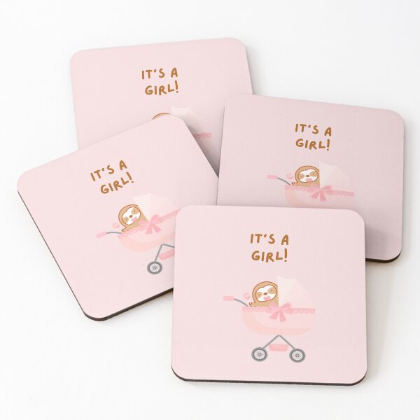Item preview, It’s A Girl Baby Shower Sloth  designed and sold by theslothinme.