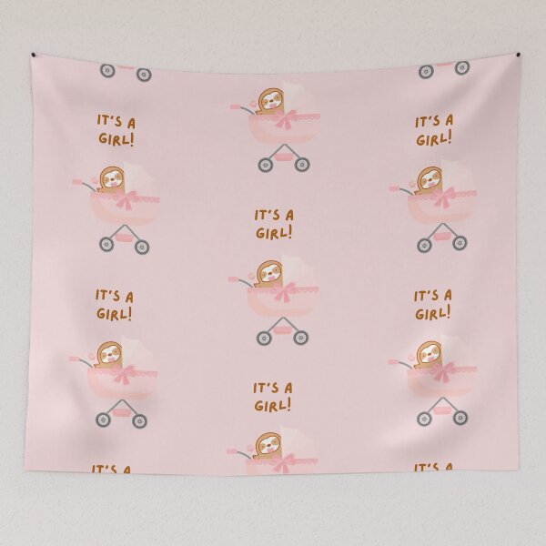 Item preview, It’s A Girl Baby Shower Sloth  designed and sold by theslothinme.