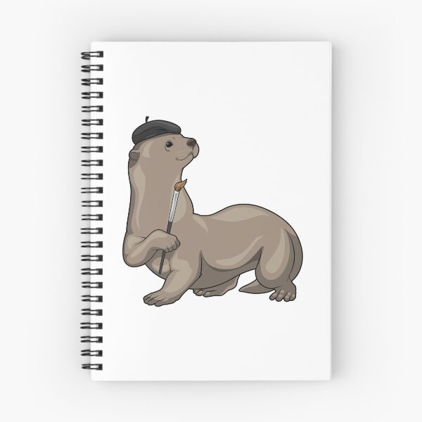 Item preview, Otter Painter Paintbrush Painting designed and sold by Snabdesign84.
