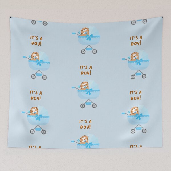 Item preview, It’s A Boy Baby Shower Sloth  designed and sold by theslothinme.