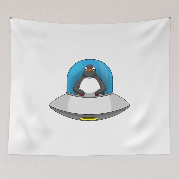 Aperçu de l'œuvre Penguin Spaceship Space créée et vendue par Snabdesign84.