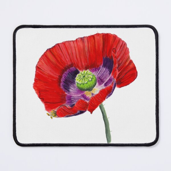 Item preview, Red Poppy Flower Watercolour designed and sold by BirdsNatureArt.