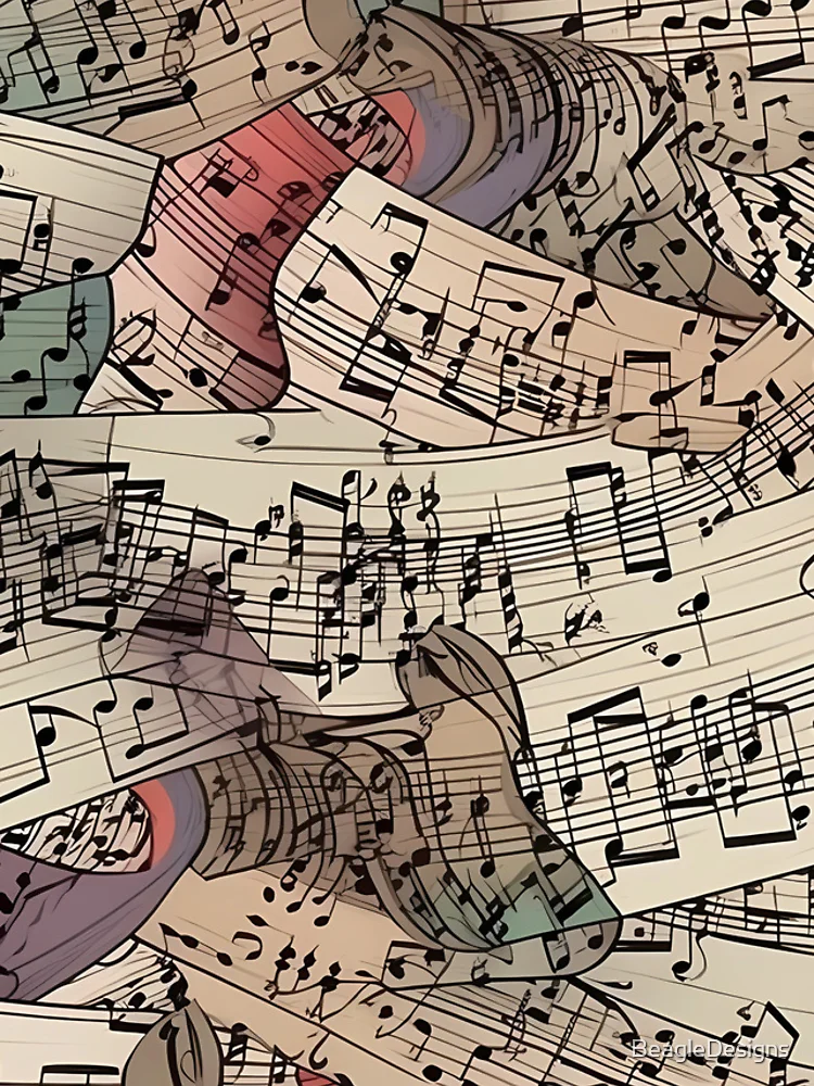 Thumbnail 4 of 4, iPhone Case, Abstract Music Notes designed and sold by BeagleDesigns.