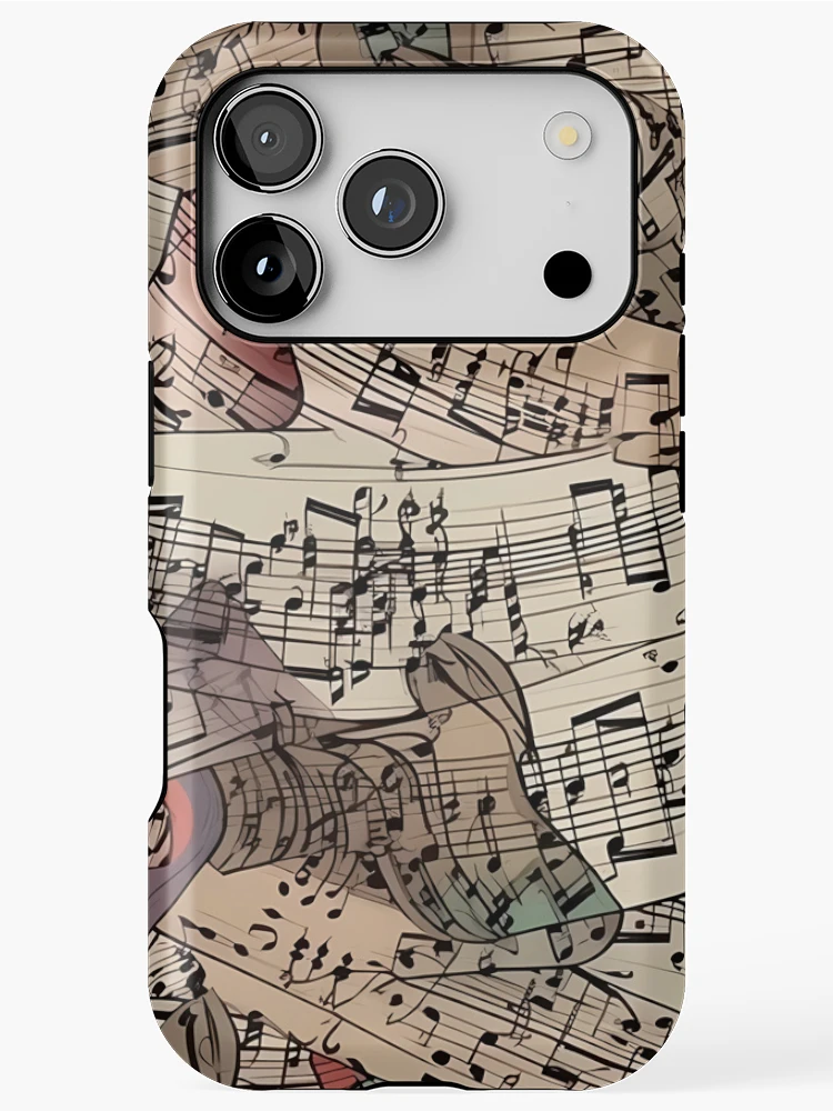 Thumbnail 1 of 4, iPhone Case, Abstract Music Notes designed and sold by BeagleDesigns.