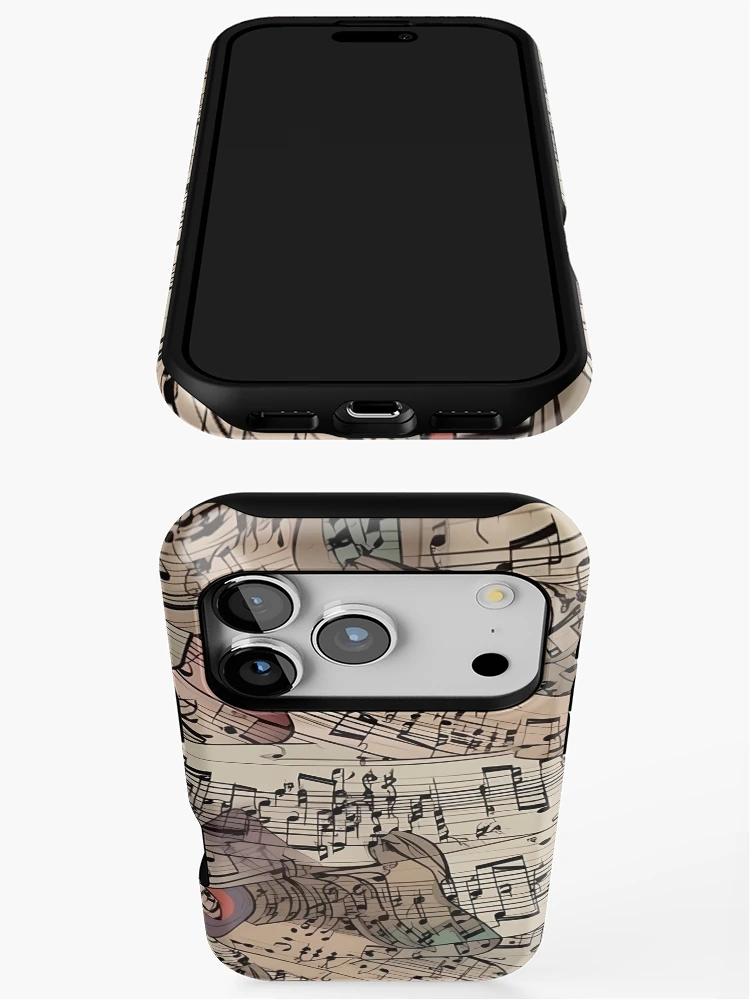 Thumbnail 3 of 4, iPhone Case, Abstract Music Notes designed and sold by BeagleDesigns.