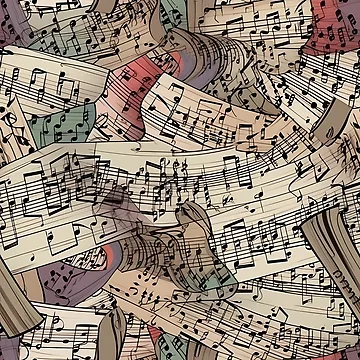 Artwork thumbnail, Abstract Music Notes by BeagleDesigns