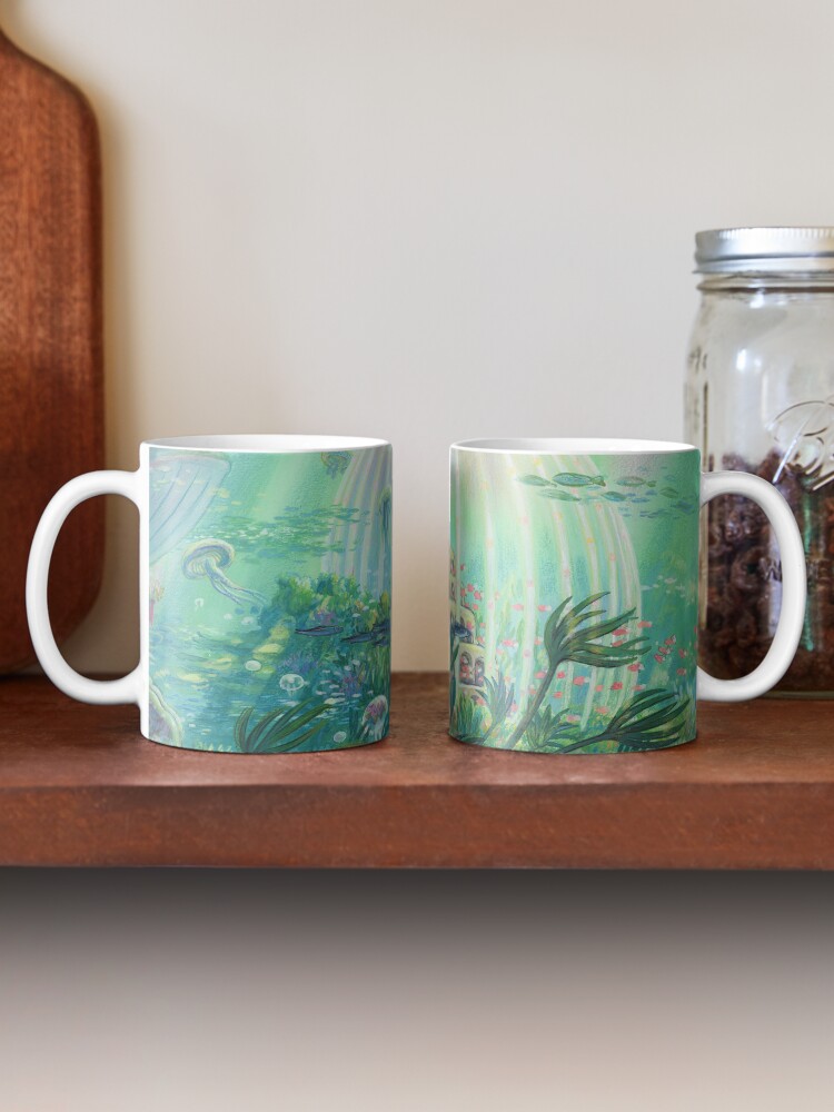 Thumbnail 2 of 6, Coffee Mug, Ponyo Painting Anime Underwater designed and sold by AsiaTownStore.