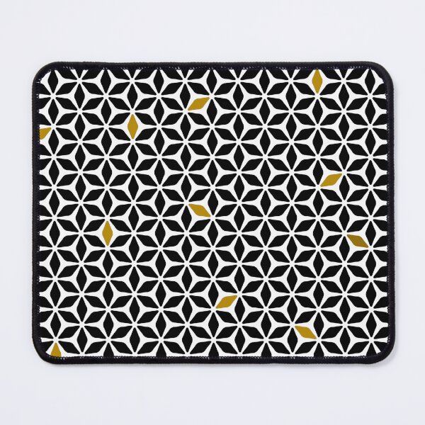 Item preview, Geometric black and mustard leaves designed and sold by karousel.