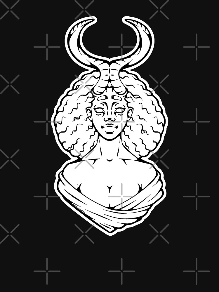 Thumbnail 7 of 7, Classic T-Shirt, Goddess of the Moon, Luna designed and sold by tamborjam.