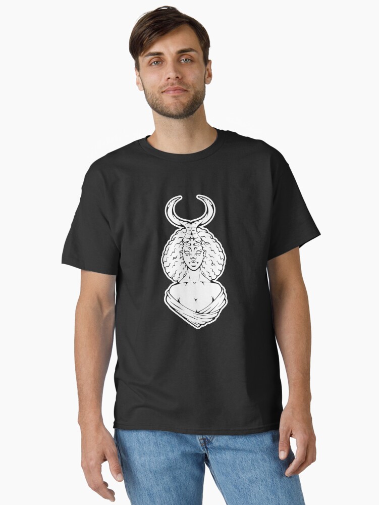 Thumbnail 2 of 7, Classic T-Shirt, Goddess of the Moon, Luna designed and sold by tamborjam.
