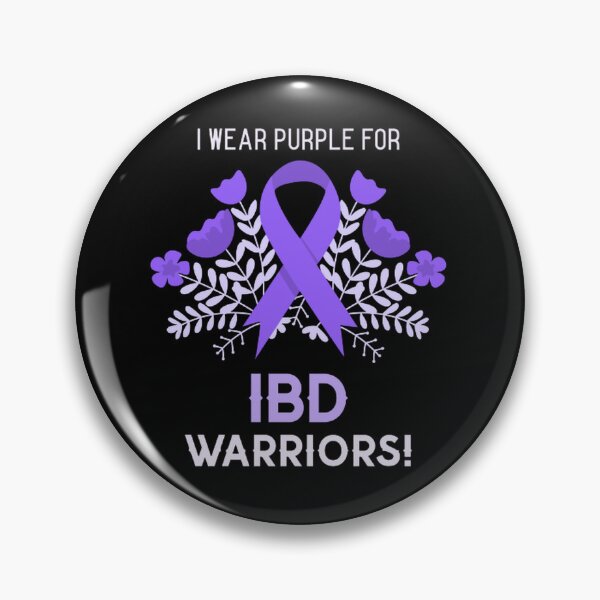 Item preview, I wear Purple for IBD warriors!  - Support Crohns and colitis inflammatory bowel disease designed and sold by Rodayna Elnaggar.