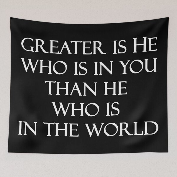 Item preview, Greater is He, Who is in you than he, who is in the world - John 4:4 designed and sold by Reinvention.