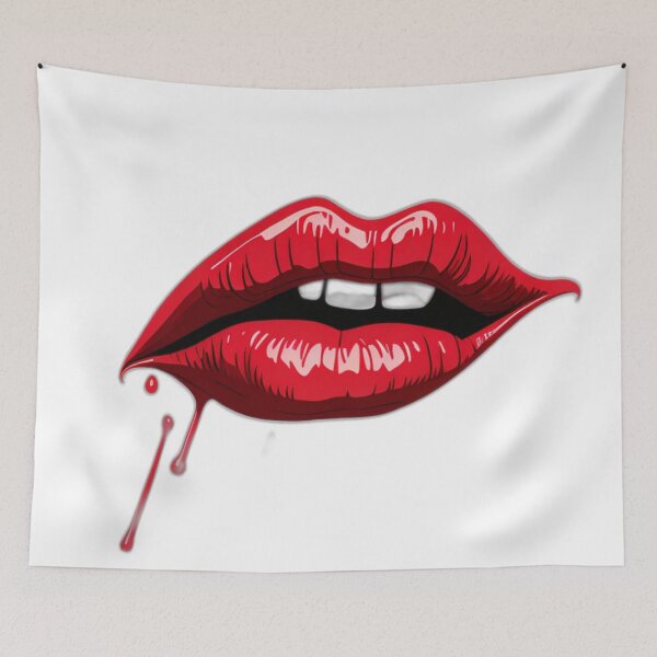 Item preview, Dripping Red Lips - Bold and Expressive Illustration designed and sold by DeevaValli.