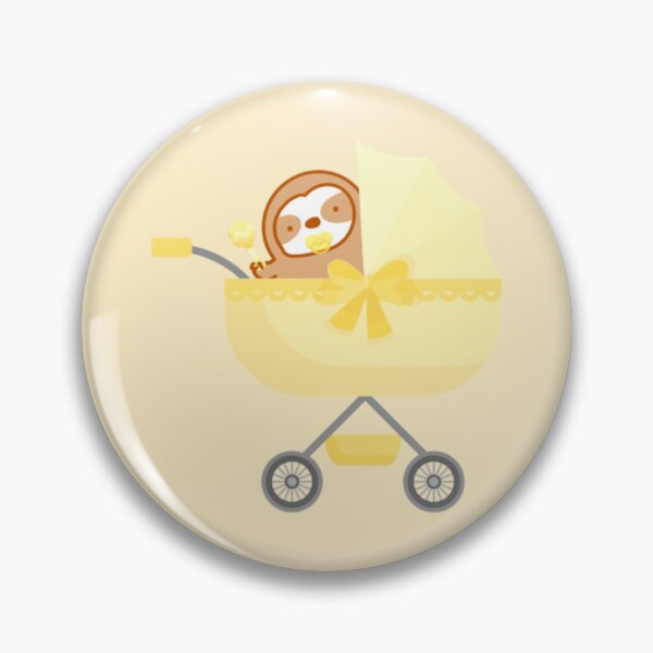 Item preview, Cute Yellow Baby Carriage Sloth designed and sold by theslothinme.