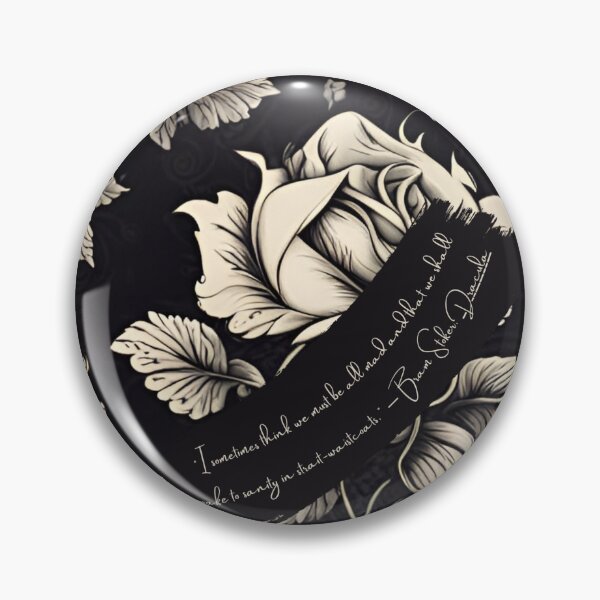 Item preview, Black and Cream Roses with a Bram Stoker, Dracula Quote designed and sold by Radiant-Art.