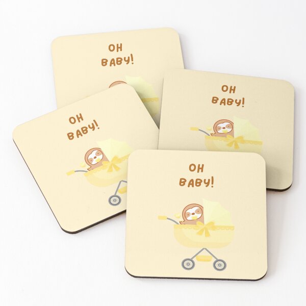 Item preview, Oh Baby Yellow Baby Carriage Sloth designed and sold by theslothinme.