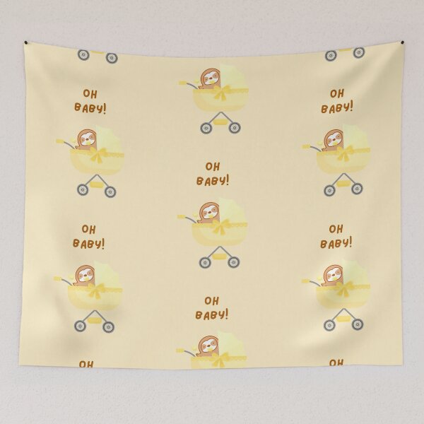 Item preview, Oh Baby Yellow Baby Carriage Sloth designed and sold by theslothinme.