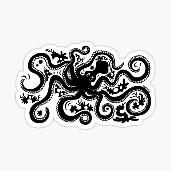 Item preview, Minoan Octopus - With Embellishments On White designed and sold by Mongmongiarts.