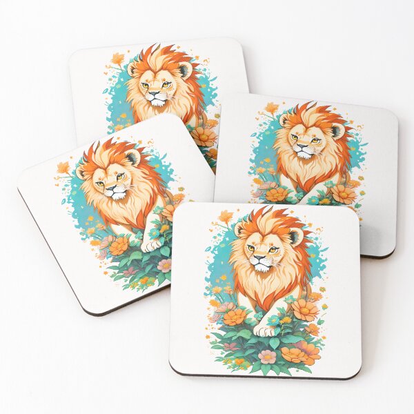 Item preview, Majestic Lion Amongst Blooms designed and sold by Bulbuc.