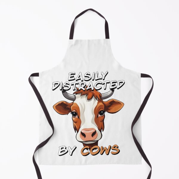 Aperçu de l'œuvre Facilement distrait par les vaches créée et vendue par SatooDesign.
