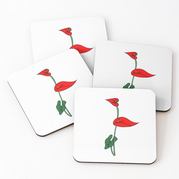 Item preview, Red laceleaf flower designed and sold by AmyJStickers.