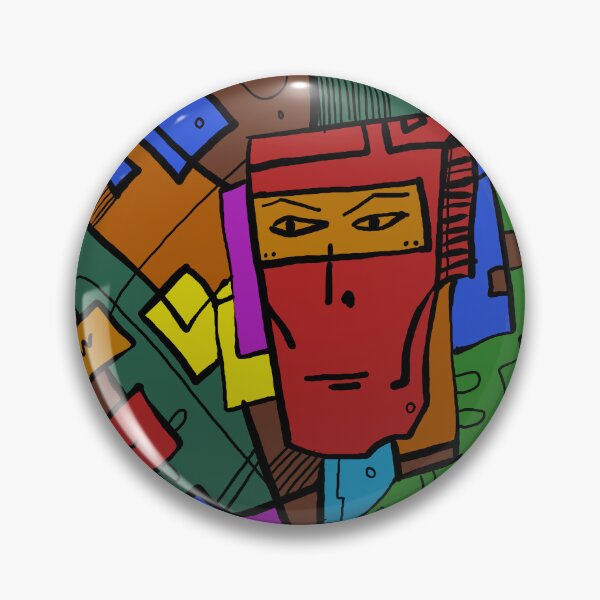 Item preview, futuristic abstract ninja face designed and sold by neurostructure.