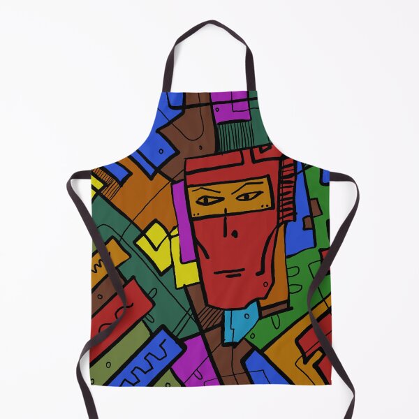 Item preview, futuristic abstract ninja face designed and sold by neurostructure.