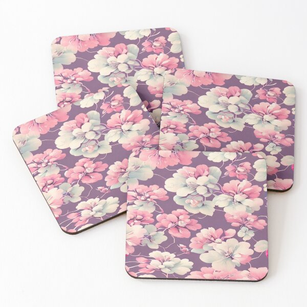 Item preview, Pink Mist in a Purple Canvas: Digital Blooms designed and sold by ArtisticSparkle.