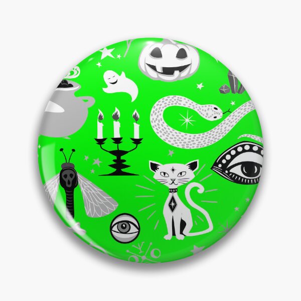 Item preview, occult pentagram cat halloween green  designed and sold by Gossip Rag.