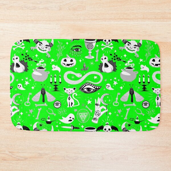 Item preview, occult pentagram cat halloween green  designed and sold by Gossip Rag.