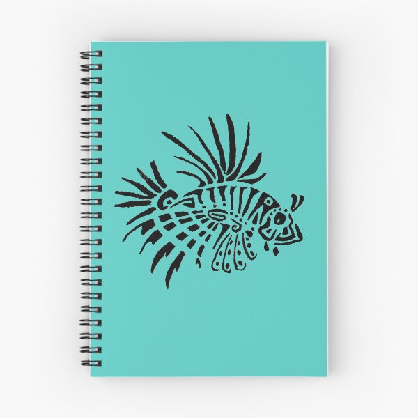 Item preview, Lionfish Tattoo - turquoise background designed and sold by Zamen.